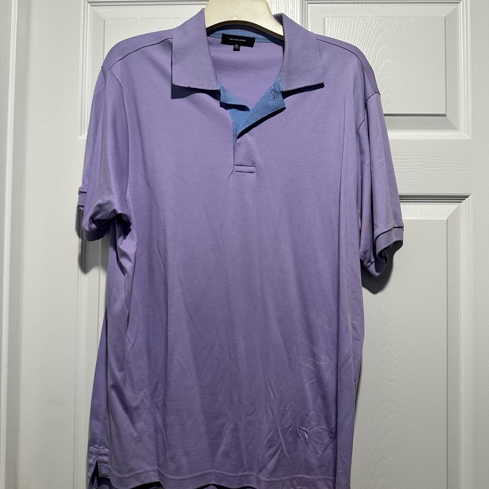 Men's Saks Fifth Avenue Purple Polo Shirt